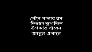 পেঁপে পাতার রস মুখে দিলে কি হয় 